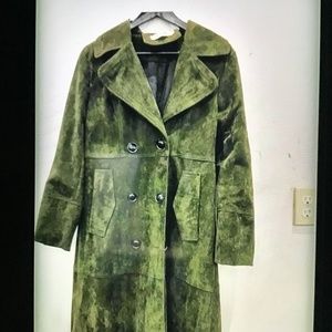 Ice cube green suede coat